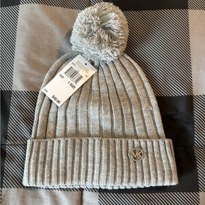 Michael Kors Women’s ' Gray Pom-Pom Beanie